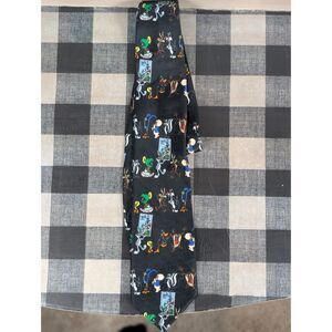 Vintage 1997 Looney Tunes Stamp Collection Neck Tie
